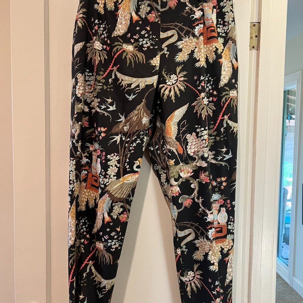 Asian style print slacks - Size 16